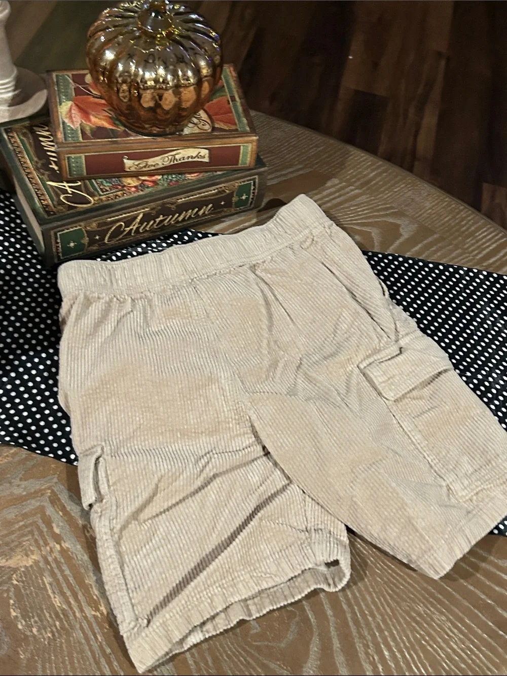 Boys The Children’s Place Corduroy Cargo Fall Autumn Shorts Khaki Beige Size 10